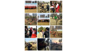 南通分公司與當?shù)刂驹刚吖餐瑢崿F(xiàn)“同栽一棵樹，同抹一片綠”的夢想